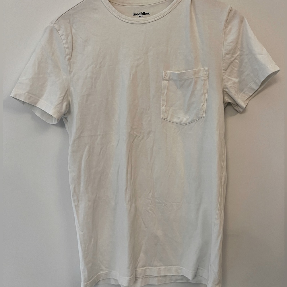 Crew neck white T